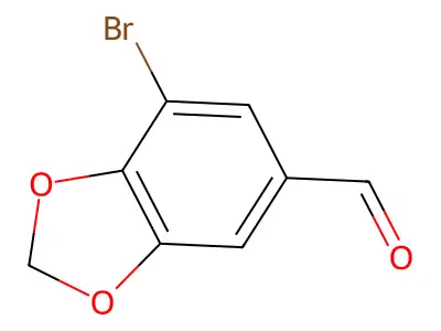 7-Bromo-1,3-dioxaindane-5-carbaldehyde structure