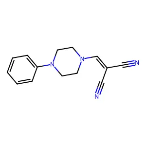 2-[(4-Phenylpiperazin-1-yl)methylidene]propanedinitrile structure