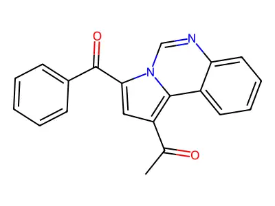Ethanone, 1-(3-benzoylpyrrolo[1,2-c]quinazolin-1-yl)- structure