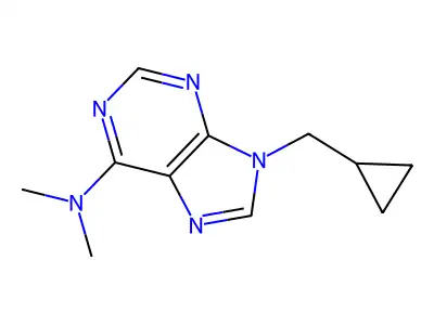 9H-Purin-6-amine, 9-(cyclopropylmethyl)-N,N-dimethyl- structure