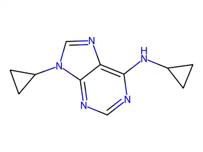 9H-Purin-6-amine, N,9-dicyclopropyl- structure