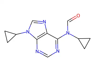 Formamide, N-cyclopropyl-N-(9-cyclopropyl-9H-purin-6-yl)- structure