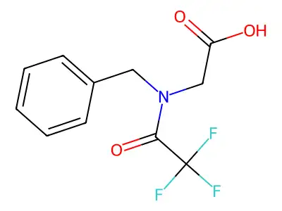 2-(N-benzyl-2,2,2-trifluoroacetamido)acetic acid structure