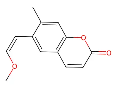 (Z)-6-(2-Methoxyvinyl)-7-methyl-2H-1-benzopyran-2-one structure