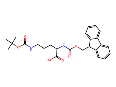 Fmoc-Orn(Boc)-OH structure