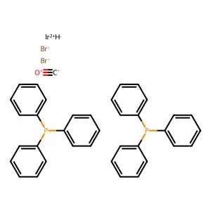 Dibromocarbonylhydrobis(triphenylphosphine)iridium structure
