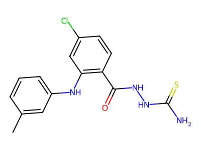 [[4-chloro-2-(3-methylanilino)benzoyl]amino]thiourea structure
