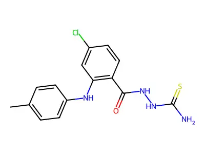 [[4-chloro-2-(4-methylanilino)benzoyl]amino]thiourea structure
