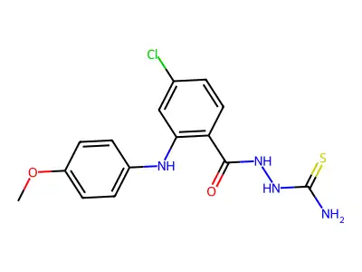 [[4-chloro-2-(4-methoxyanilino)benzoyl]amino]thiourea structure