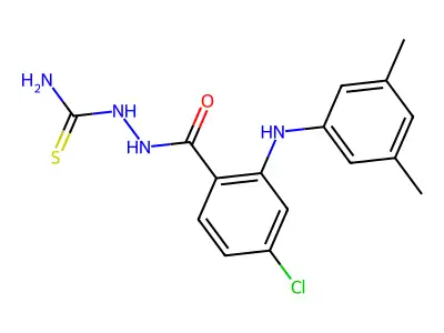[[4-chloro-2-(3,5-dimethylanilino)benzoyl]amino]thiourea structure