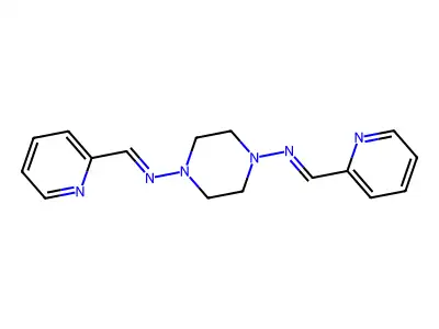 N1,N4-Bis(2-pyridinylmethylene)-1,4-piperazinediamine structure