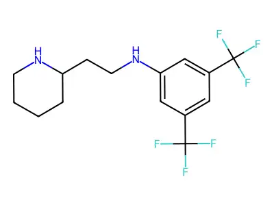N-(2-(Piperidin-2-yl)ethyl)-3,5-bis(trifluoromethyl)aniline structure