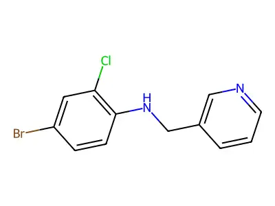 4-bromo-2-chloro-N-(3-pyridinylmethyl)aniline structure