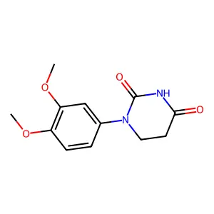 2,4(1H,3H)-Pyrimidinedione, 1-(3,4-dimethoxyphenyl)dihydro- structure