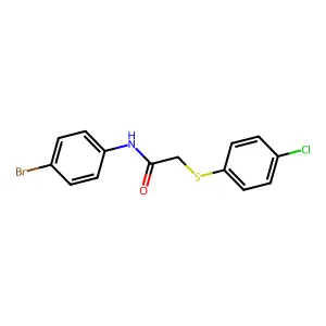 N-(4-bromophenyl)-2-[(4-chlorophenyl)sulfanyl]acetamide structure