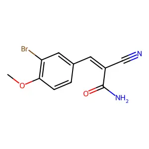 3-溴-α-氰基-4-甲氧基肉桂酰胺 structure
