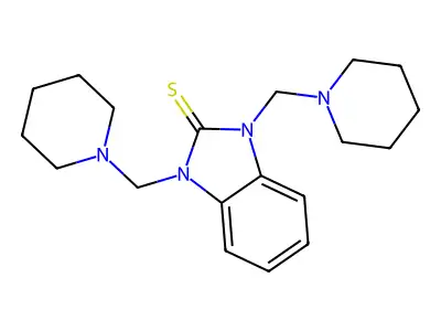 1,3-Bis(piperidin-1-ylmethyl)benzimidazole-2-thione structure