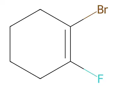 1-Bromo-2-fluoro-1-cyclohexene structure
