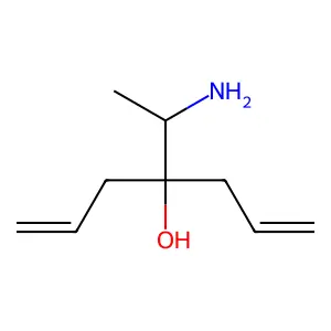 4-[(1S)-1-aminoethyl]hepta-1,6-dien-4-ol structure