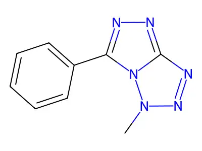 1-methyl-6-phenyl-1H-[1,2,4]triazolo[4,3-d]tetrazole structure