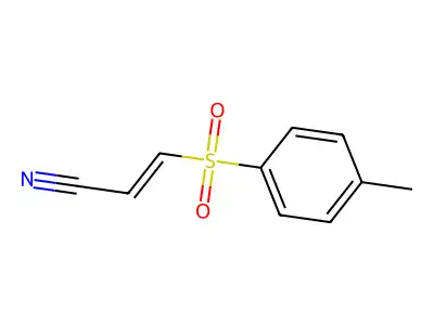 3-((4-甲基苯基)磺酰基)-2-丙烯腈 structure