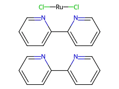 cis-Dichlorobis(2,2'-bipyridine)ruthenium(II) dihydrate structure
