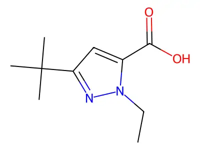 3-(Tert-butyl)-1-ethyl-1H-pyrazole-5-carboxylic acid structure