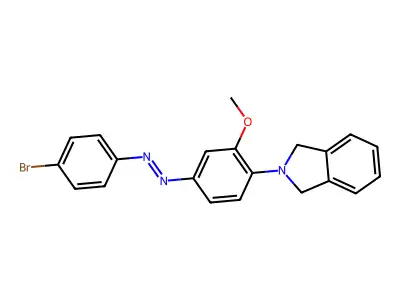 2-{4-[(4-Bromophenyl)diazenyl]-2-methoxyphenyl}isoindoline structure