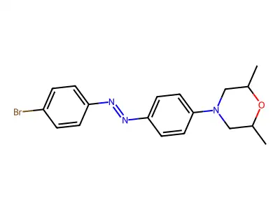 4-(4-(4-Bromophenylazo)phenyl)-2,6-dimethylmorpholine structure