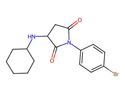 1-(4-Bromophenyl)-3-(cyclohexylamino)pyrrolidine-2,5-dione structure