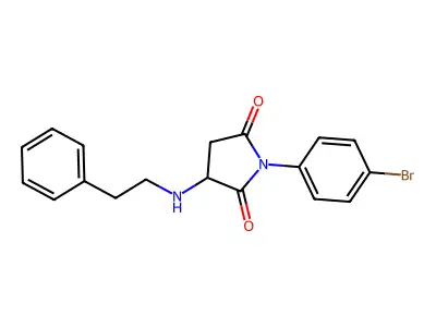 1-(4-Bromophenyl)-3-[(2-phenylethyl)amino]pyrrolidine-2,5-dione structure