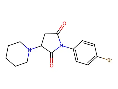 1-(4-Bromophenyl)-3-(piperidin-1-yl)pyrrolidine-2,5-dione structure