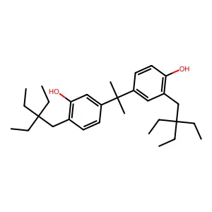 Propane, 2,2-bis(3'-t-octyl-4'-hydroxyphenyl)- structure