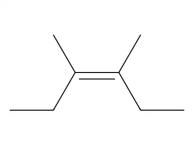 (Z)-3,4-dimethylhex-3-ene structure