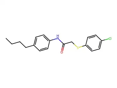 N-(4-butylphenyl)-2-[(4-chlorophenyl)sulfanyl]acetamide structure