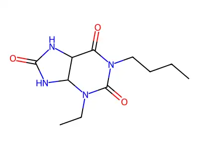 1-Butyl-3-ethyl-8-hydroxy-3,4,5,7-tetrahydro-1H-purine-2,6-dione structure