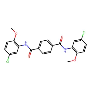 1-N,4-N-bis(5-chloro-2-methoxyphenyl)benzene-1,4-dicarboxamide structure