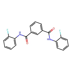 N,N'-bis(2-fluorophenyl)isophthalamide structure