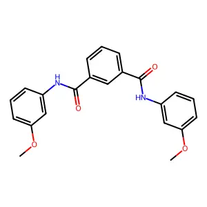 1-N,3-N-bis(3-methoxyphenyl)benzene-1,3-dicarboxamide structure