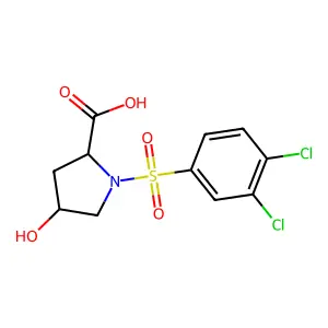 (2S,4R)-1-(3,4-Dichlorobenzenesulfonyl)-4-hydroxypyrrolidine-2-carboxylic acid structure