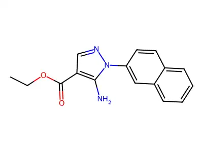 ethyl 5-amino-1-(naphthalen-2-yl)-1H-pyrazole-4-carboxylate structure