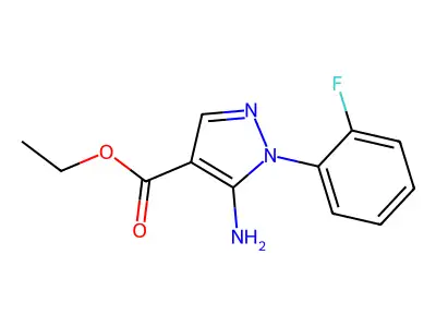 ethyl 5-amino-1-(2-fluorophenyl)-1H-pyrazole-4-carboxylate structure