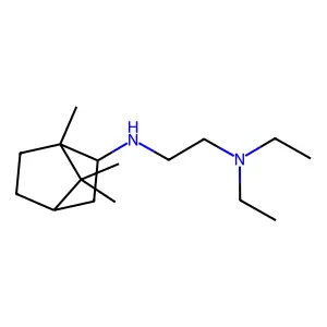 N',N'-diethyl-N-(4,7,7-trimethyl-3-bicyclo[2.2.1]heptanyl)ethane-1,2-diamine structure