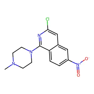 1-N-Methylpiperazine-2-chloro-4-nitroisoquinoline structure