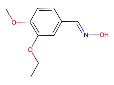Benzaldehyde, 3-ethoxy-4-methoxy-, oxime structure