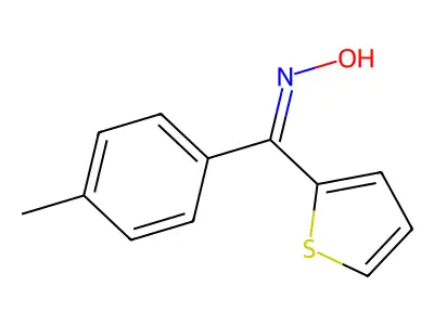 p-Tolyl(2-thienyl)methanone oxime structure
