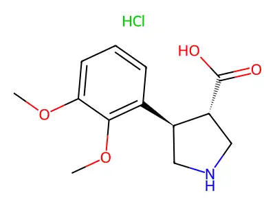 (+/-)-trans-4-(2,3-Dimethoxy-phenyl)-pyrrolidine-3-carboxylic acid-HCl structure