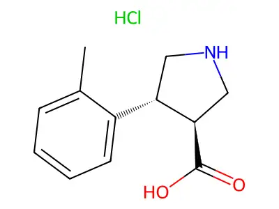 (3S,4R)-4-(o-tolyl)Pyrrolidine-3-carboxylic acid hydrochloride structure