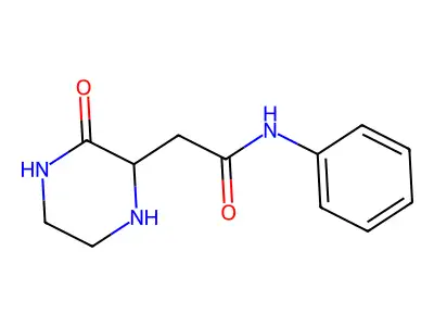 2-(3-oxopiperazin-2-yl)-N-phenylacetamide structure