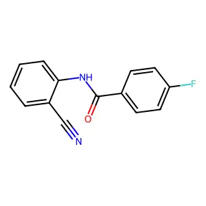 N-(2-cyanophenyl)-4-fluorobenzamide structure